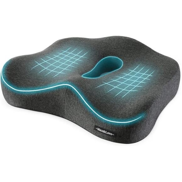 Memory Foam Seat Chair Cushion for Relieves Back Sciatica Pain Tailbone Pain - Picture 1 of 7